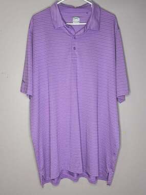 Callaway Striped Polo Vibrant Purple Polo Golf Opti Dri XXL